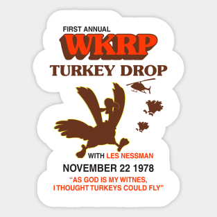 Vintage Wkrp Turkey Drop Sticker